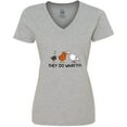 thumbnail image 3 of Inktastic Thanksgiving Turducken Rumors 'They do What?' Women's V-Neck T-Shirt, 3 of 5