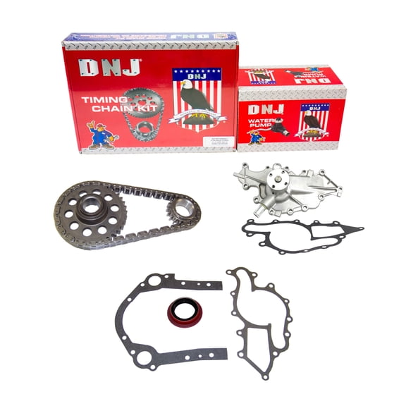DNJ TK4140WP Timing Chain Kit with Water Pump Fits Cars & Trucks 95-98 Ford 3.0L V6 OHV 12V