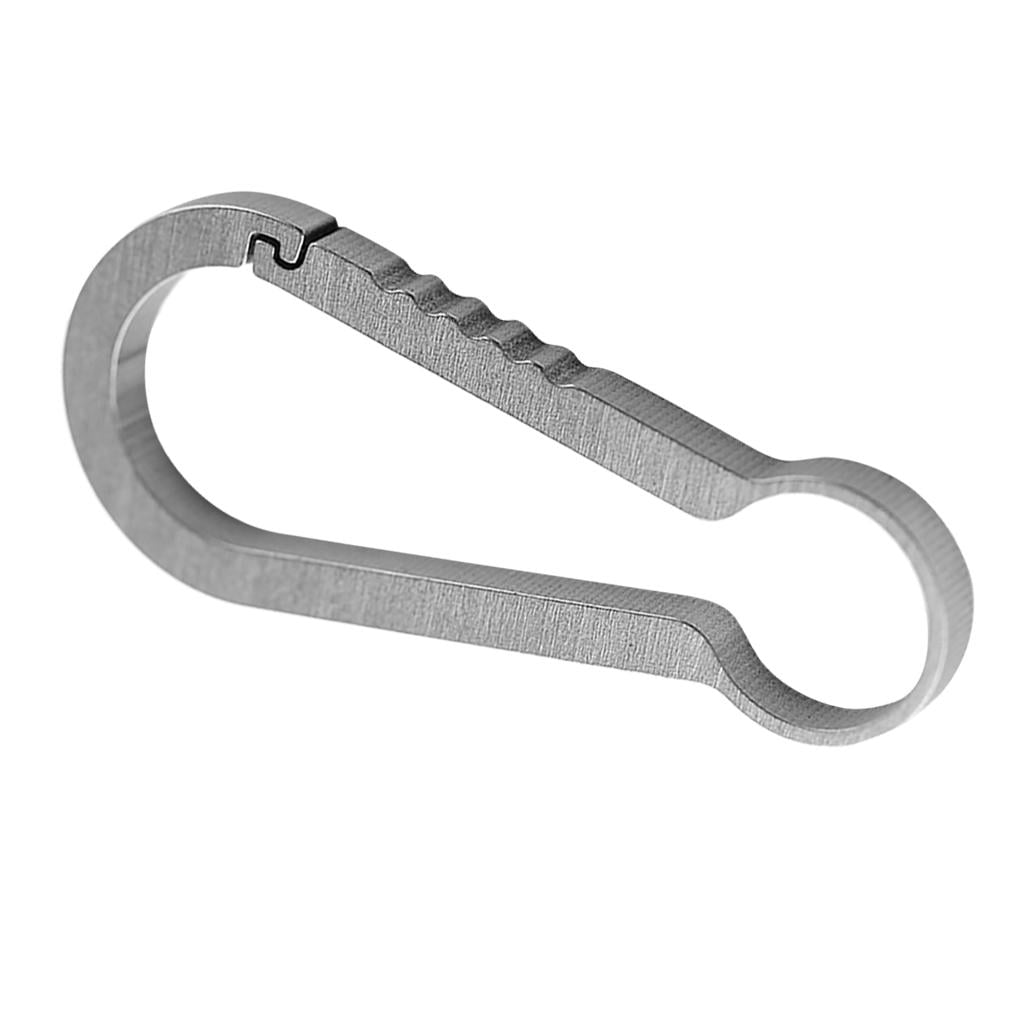 Silver 2 Pack Medium Carabiner Keychain for Backpack Belt Camping Survival Kit 