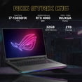 thumbnail image 4 of ASUS 2023 ROG Strix G16 16 Pieds' WUXGA 165Hz Ordinateur Portable de Jeu, Intel Core i7-13650HX, NVIDIA GeForce RTX 4060, 32 Go RAM DDR5, 2 To SSD, Clavier Rétroéclairé RGB 4 Zones, Win 11Pro, Gris, Carte USB 32 Go SnowBell, 4 of 4