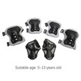 thumbnail image 3 of Rodilleras Protección Ciclismo 6 unids/set soporte de codo de rodilla niños transpirables para deportes al aire libre (negro) Sywqhk Para Estrenar, 3 of 8