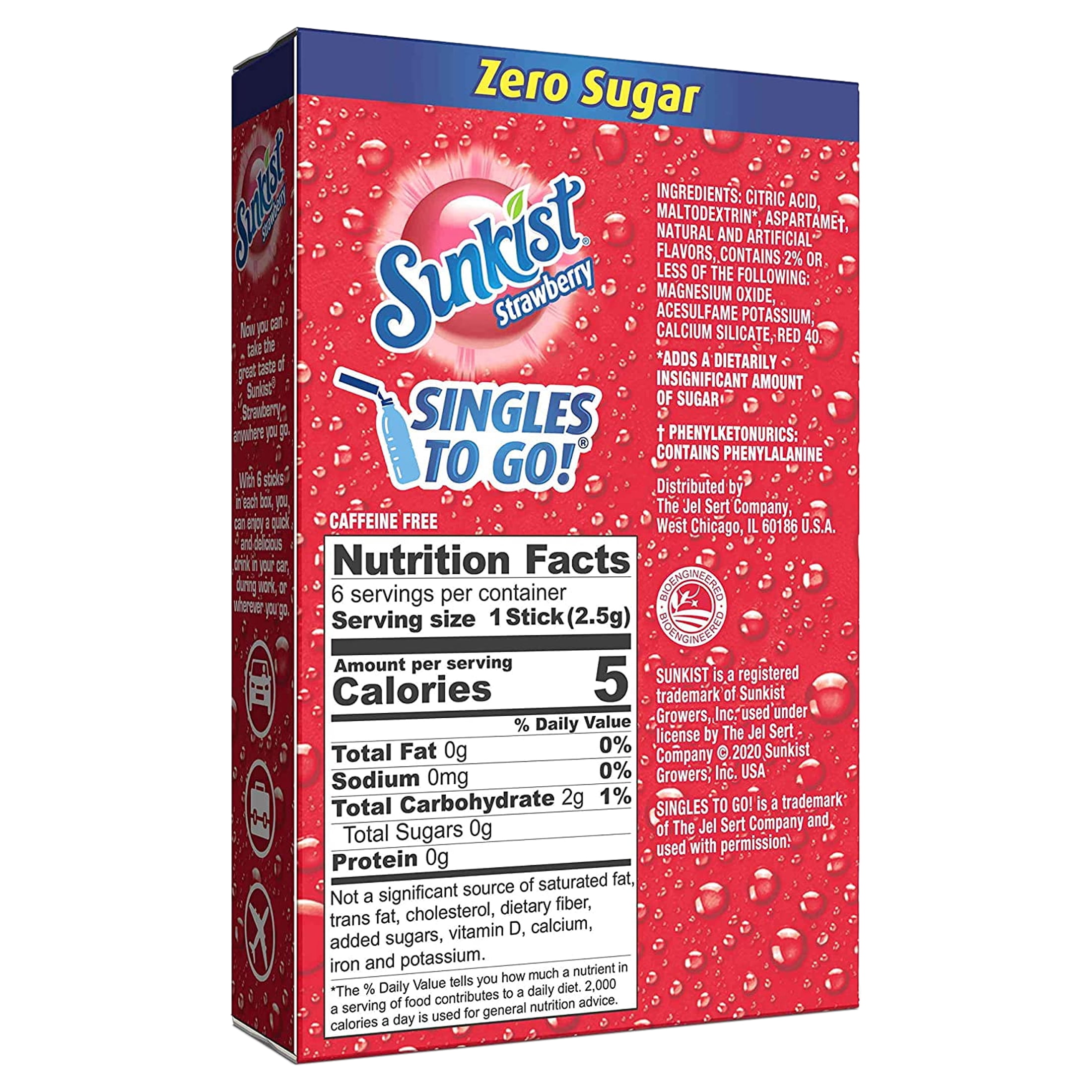 Sunkist Strawberry Soda Singles To Go Drink Mix (12 Boxes with 6 Packets Each/72 Total Servings/Non-Carbonated and Sugar-Free), 6.36 Oz