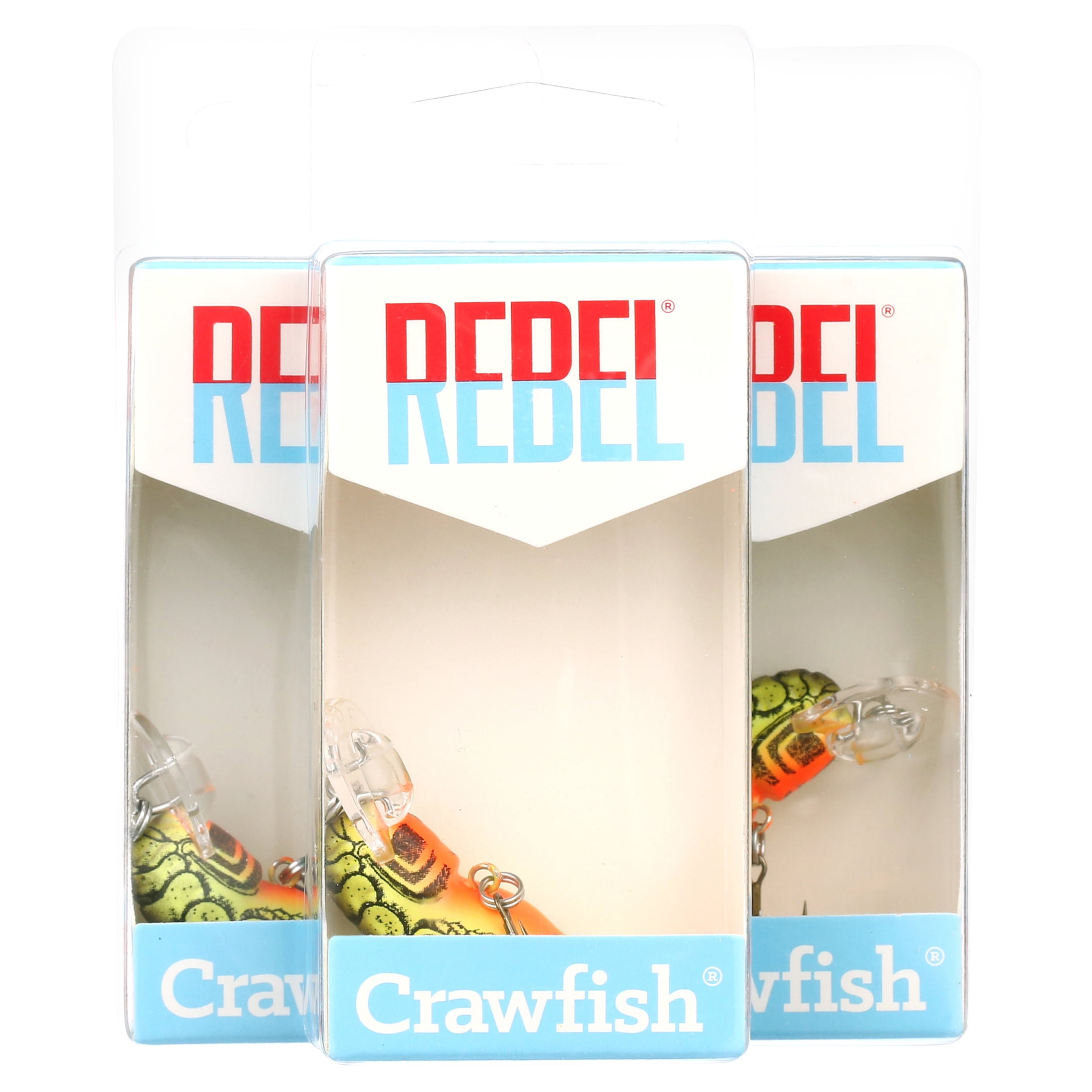 Rebel Lures Original Realistic Crawfish Crankbait Fishing Lure Ditch/Brown  Teeny Wee (2-3 ft Depth)