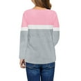 thumbnail image 4 of PINQI Baby Casual Tops Toddler Girl Boy Color Matching Long Sleeved Top for 3 To 9 Years Fall Spring Long Sleeve Solid Crewneck Cotton Shirts(Pink-a,5-6 Years), 4 of 4
