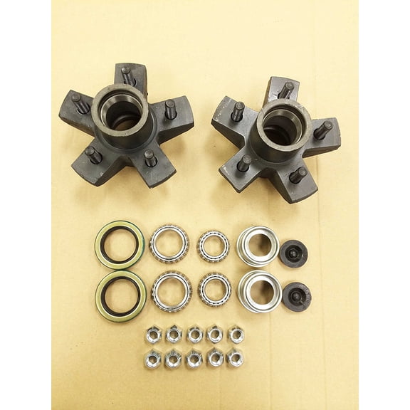 Set of 2 Trailer 3500 Lbs Axle Idler Hub Kits 5 on 4.5" - 22005K