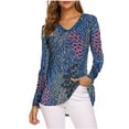 thumbnail image 1 of TIMIFIS Mode Automnale pour Femmes Tunique à Manches Longues d'Automne pour Femmes pour Porter avec des Leggings Blouse Décontractée à Col en V T-Shirt Blouse pour Femmes, 1 of 5