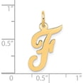 thumbnail image 4 of 10K Yellow Gold Medium Script Letter F Initial Charm - Jbsp, 4 of 5