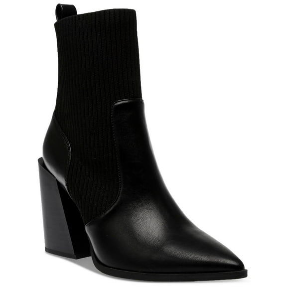 Wild Pair Womens Trinityy Faux Leather Ankle Booties