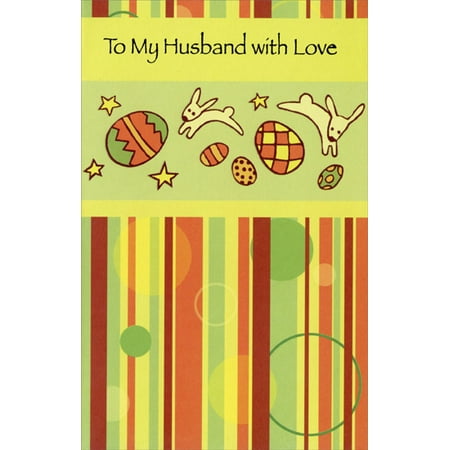 - Freedom Greetings Eggs, Vertical Lines, and Circles: Husband Easter Card