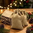 thumbnail image 3 of 5 Pcs Burlap Gift Bags with Drawstring,3.54X4.72 inch Small Burlap Gifts Bags,Reusable Small Party Favor Gift Bags for Wedding Party Christmas Birthday Snack Jewelry Kitchen Storage,Khaki-5PCS, 3 of 6