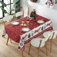 thumbnail image 2 of Waterproof Christmas Tablecloth Embossed Rectangular Party Festive Party Lace Table Cloth Red Tablecloth, 2 of 5