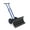 29W x 14H Blue, variant on Heavy Duty Rolling Snow Shovel with Wheels for Driveway - 7-Position Angled Adjustable Angle & Height Metal Blade - Ergonomic Snow Pusher for Sidewalk, Yard, Pavement - Easy Snow Removal Tool