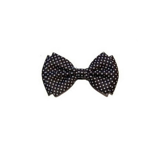 Nerd Polyester One Size Bow Tie, Small Dots White
