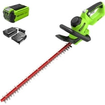 Greenworks 40V 24" Hedge Trimmer (1" Cutting Capacity), 2Ah USB Battery and Charger Included HT40B212