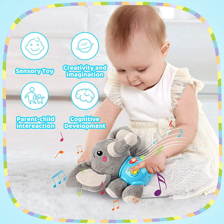 BABY COMFORT PLUSH TOY ELEPAHNT SINGING MUSIC LIGHT UP BUTTON
