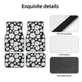thumbnail image 4 of Pofeuu Daisy Floral Print Car Foot Mat Set of 4 Pieces - All-Weather Full Set Floor Mats for Cars Trucks SUVs, 4 of 7