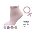 thumbnail image 4 of Sierra Socks Women's Bamboo Low-Cut Quarter Socks, Soft and Comfortable, Scalloped Edge, 2 & 4 Pack, 4 of 7