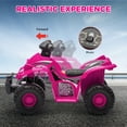 thumbnail image 4 of Qaba Quad pour Enfants 6V avec Musique, avant, pour Tout-Petits de 2 à 6 Ans, Rose, 4 of 10