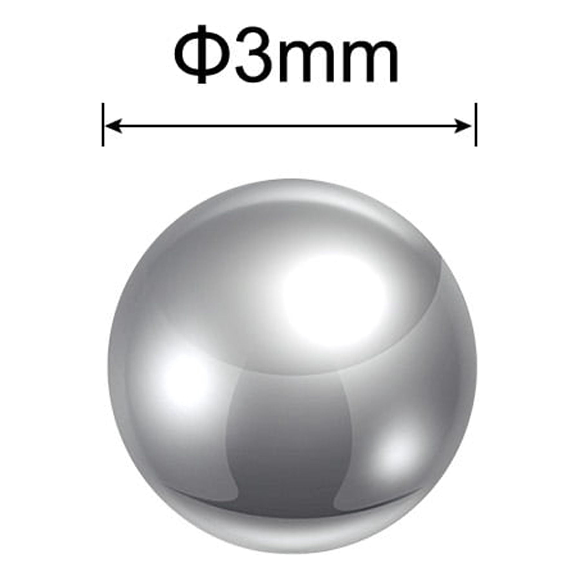 Unique Bargains 201 Stainless Steel Bearing Balls G100 Precision 3mm