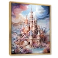 thumbnail image 2 of Designart "Castles curious Wonder Pastel II" Cityscapes Floater Framed Wall Decor, 2 of 7
