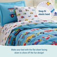 thumbnail image 4 of Wildkin Kids Microfiber Sheet Set for Boys and Girls - Twin (Trains, Planes & Trucks ), 4 of 8