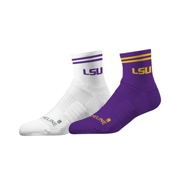 Unisex Strideline LSU Tigers Premium Knit 2-Pack Half Calf Socks Set