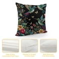 thumbnail image 4 of COMIO Throw Pillow Covers Vintage Hummingbird Butterfly with Flowers Design Square Pillowcase for Home Decor Sofa Car Bedroom Pillow case White, 4 of 5