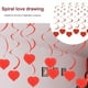 thumbnail image 3 of Cateissary Remolinos colgantes de corazón, suministros de techo de hidromasaje, colgante de amor, decoración de fiesta atractiva, adorno, Kits de decoración para fiestas Corazón rojo brillante, 3 of 6