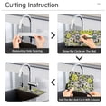thumbnail image 5 of Yayeee Faucet Mat for Kitchen Sink 14.7" Diatomite Long Splash Guard Pad, Beige Flower Pattern, 2 Pack, 5 of 7