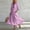 Pink plus size boho maxi dress a1, variant on Uscallm Women Plus Size V Neck 3/4 Sleeve Tie Flowy Boho Maxi Dresses for Women Solid A-Line Long Casual Travel Dresses, Light Blue S