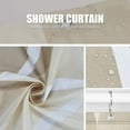 thumbnail image 4 of Ivory Fabric Shower Curtain W 72 x H 72, Waterproof Design and Polyester, Quick-Drying, Weighted Hem, Shower Curtains Set for Bathroom, Durable and Washable with 12 Hooks, 4 of 5