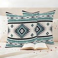 thumbnail image 3 of Turquoise Boho Outdoor Waterproof Pillow Covers, Southwestern Ethnic Aztec Retro Geometric Decorative Square Throw Pillowcase Sofa Cushion Sham for Patio/Couch/Chair, 24"x24" 2 Pack, 3 of 8