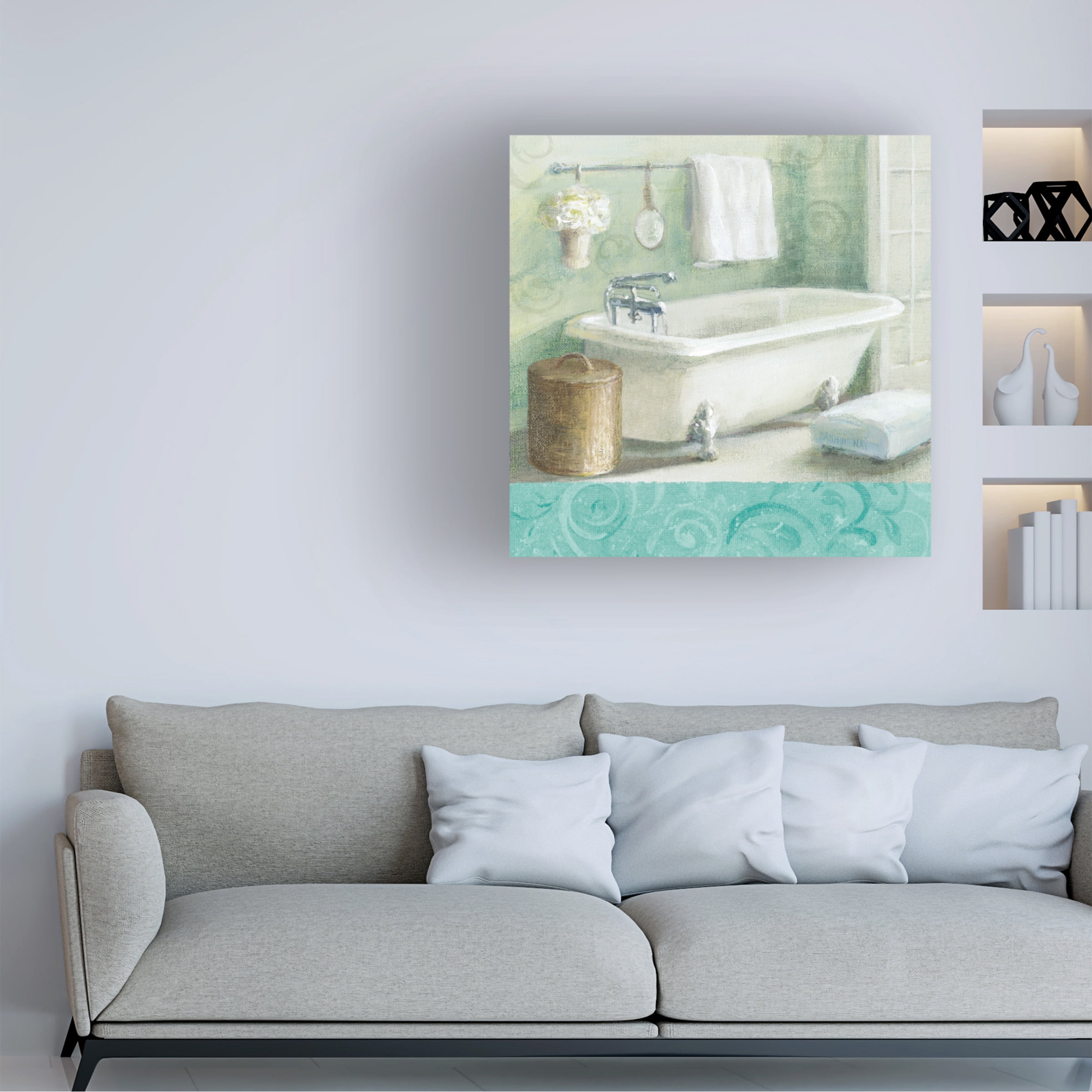 Trademark Fine Art 'Refresh Bath Border I' Canvas Art by Danhui Nai