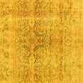 thumbnail image 1 of Ahgly Company Machine Washable Indoor Square Persian Yellow Bohemian Area Rugs, 8' Square, 1 of 4