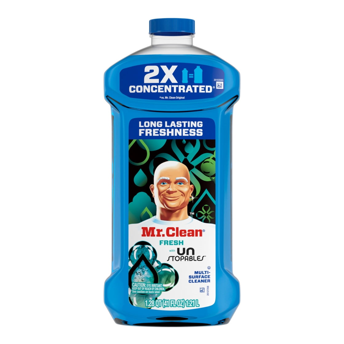 (3 pack) Mr. Clean All Purpose Cleaner, 2X Concentrated Multi Surface, Unstopable Fresh Scent, 41 fl oz