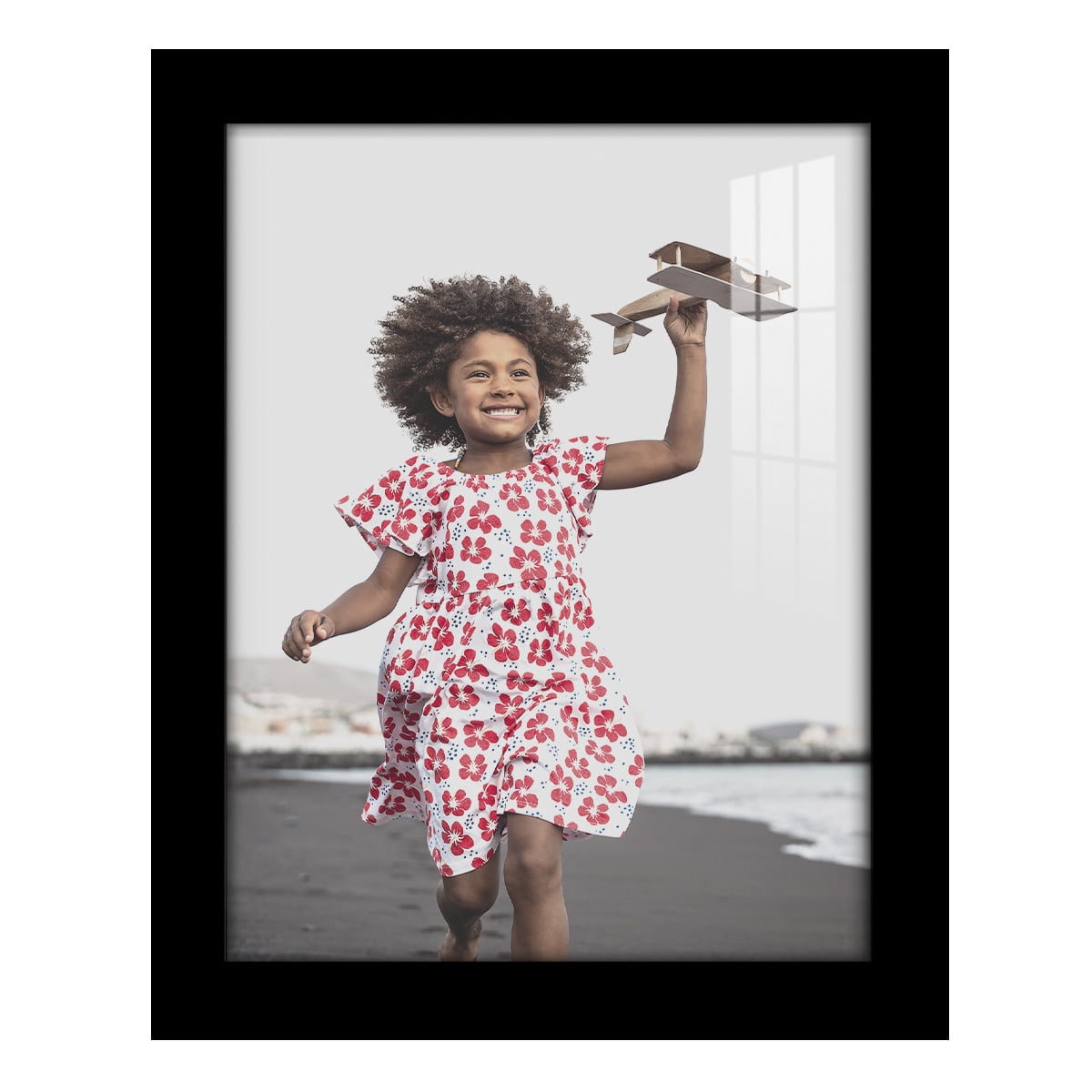Modern Real Wood 8x10 inch Picture Frame in Black