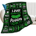 thumbnail image 3 of Pickle Blanket Super Soft Warm Pickle Fleece Blanket I Just Really Like Pickle Women Women Cozy Fluffy Lightweight Flannel Gifts Blankets for Men Adults 80"X60", 3 of 6