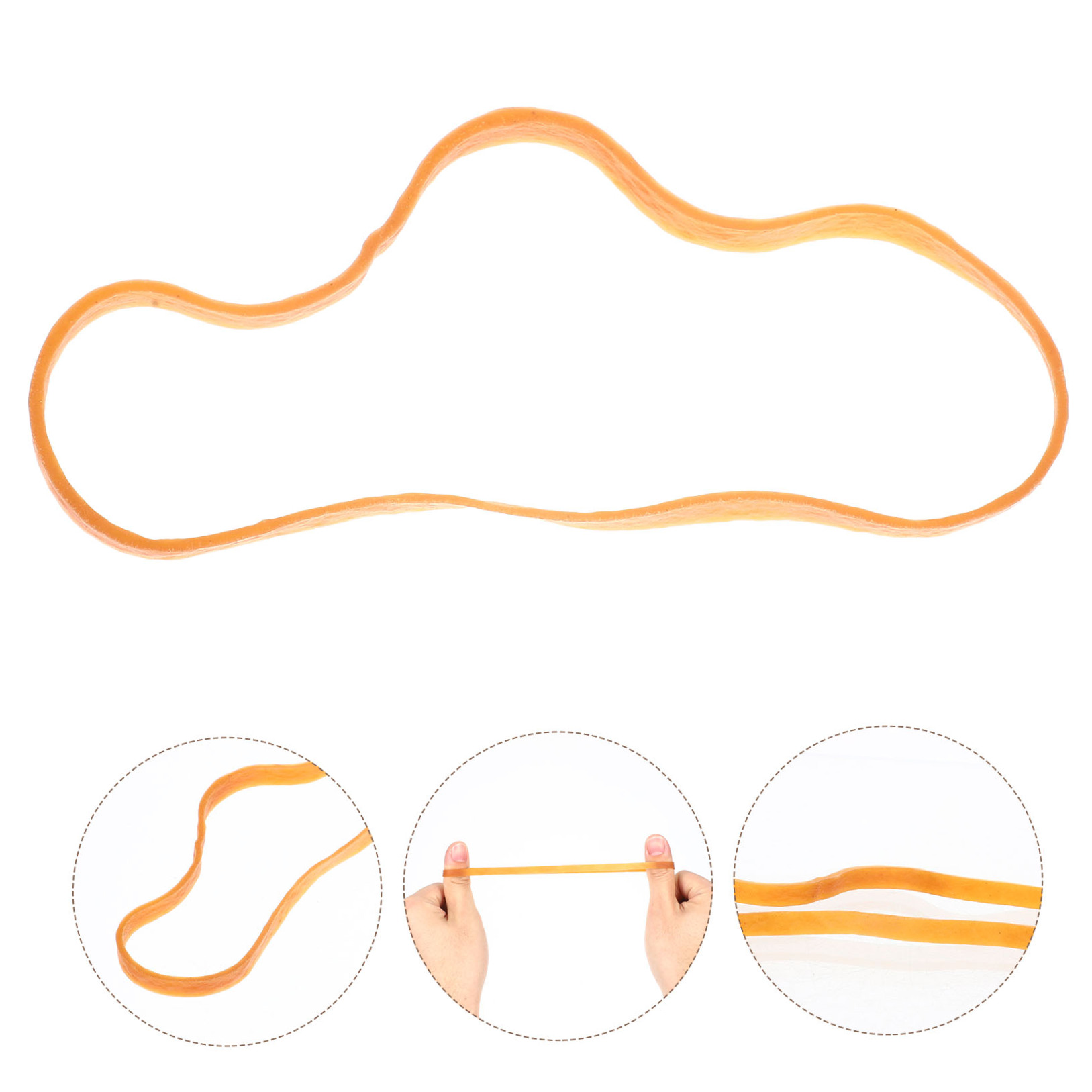 Luxshiny Heavy Duty Large Orange Rubber Bands, 1 Set for Office, File Organization, Outdoor Use, Secure Binding and Versatile Applications