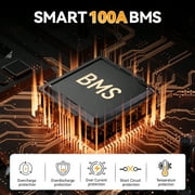 12V 100Ah LiFePO4 Lithium Battery with Charger,for RV,Marine,Solar,Trolling Motor,Camping,Home Energy Storage,Built in 100A BMS,15000+Deep Cycles