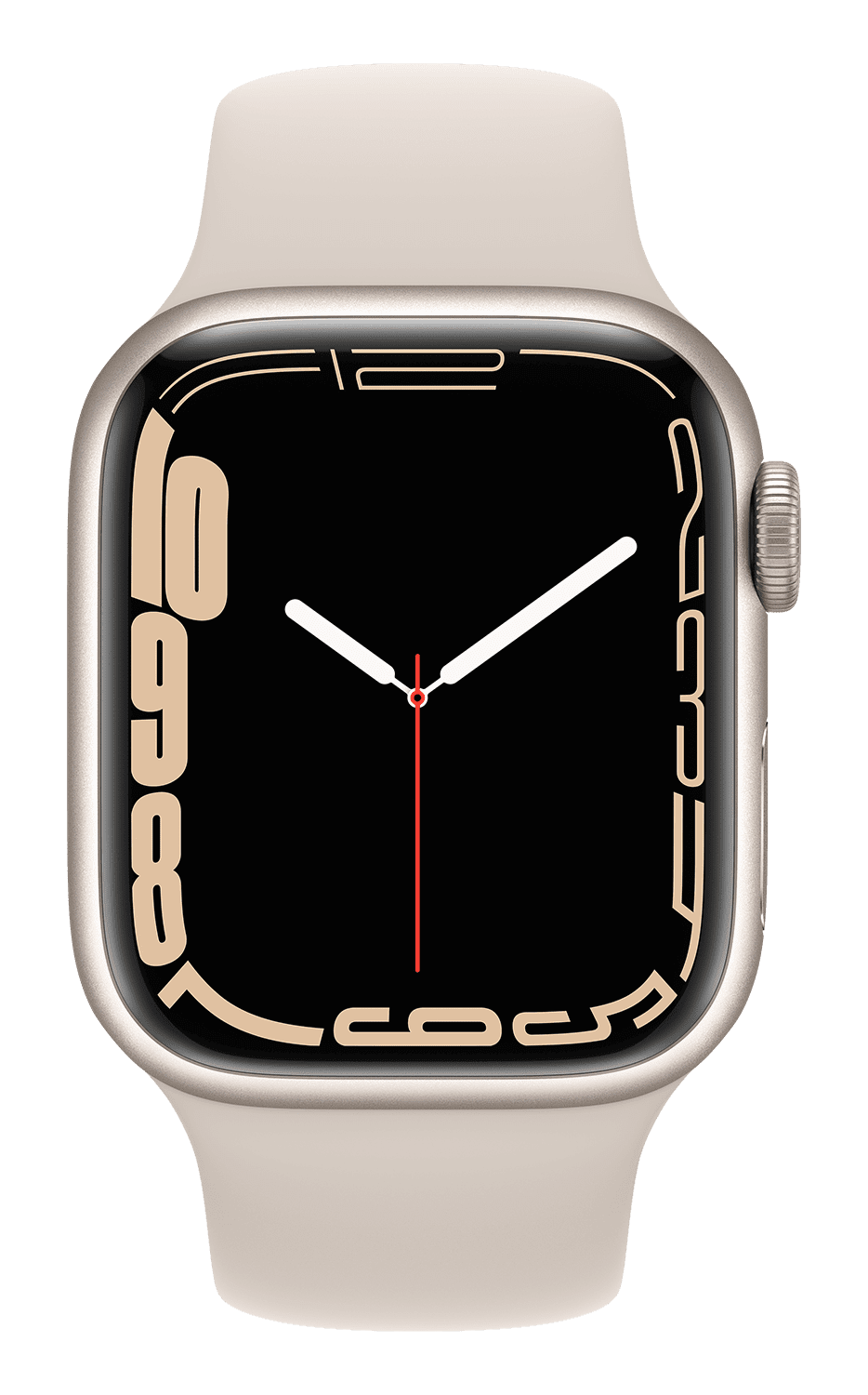 Restored Apple Watch Series 7 (Aluminum, GPS, 45 mm) Silver Case with White Sport Band (Refurbished)
