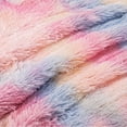 thumbnail image 2 of Exclusivo Mezcla Fuzzy Faux Fur Bed Blanket King Size, Reversible Shaggy Sherpa Fleece Blankets,Fluffy Plush Warm Throws for Couch, Bed, 90X104 Inches, Gradient Pink, 2 of 9