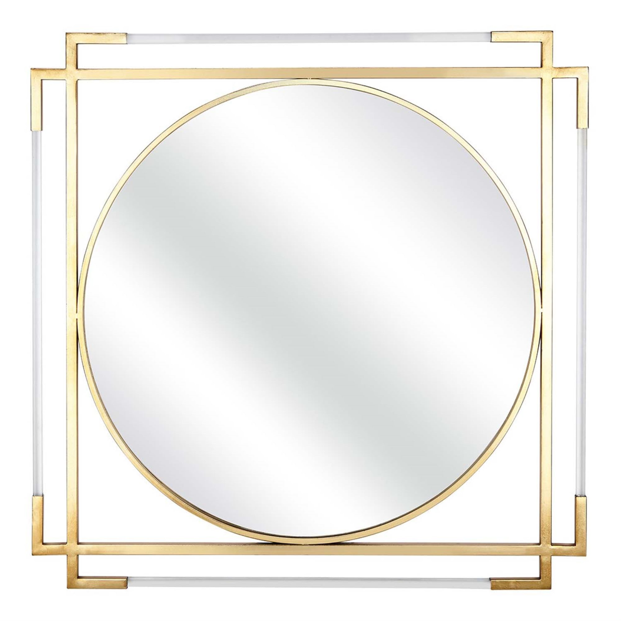 Iron And Acrylic Framed Wall Mirror In, Acrylic Framed Wall Mirror