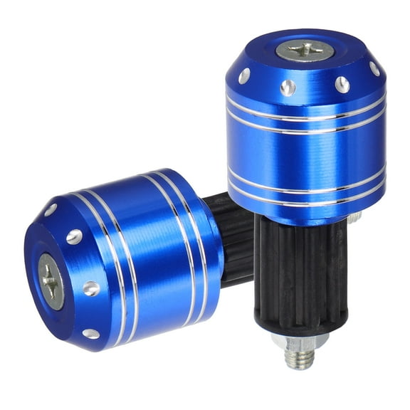 FRCOLOR 2pcs Dirt Bike Handlebar End Caps With White Dots Motorcycle Handlebar End Balance Plug Anti-Vibration Bar Ends Handlebar End Weights Motorcycle Handlebar Accessories