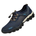 thumbnail image 2 of Juslio Shoes Men Plus Size Breathable Outdoor Round Toe Comfortable Lightweight Casual Mesh Hiking Shoes, 2 of 9
