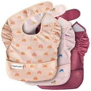 Tiny Twinkle Mess-Proof Easy Waterproof Food Bibs Multi-Pack Sets | Baby & Toddler