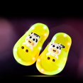 thumbnail image 2 of LNMQLPDBS Toddler Boy Sandals Summer Cartoon Decoration Open Toe Flat Hot Led Luminous Slippers for Kids Comfort Soft Sole Toddler Jelly Sandal Casual Kids Slippers Boys Yellow 2.5-3 Years, 2 of 5