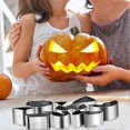 thumbnail image 4 of Halloween Pumpkin Carving Tools Kits Stainless Steel Professional Pumpkin Lamp Carving Knife Set, 4 of 5