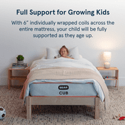 Bear Cub - Kids Mattress, Twin: Salmon