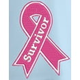 thumbnail image 2 of Women's Breast Cancer Survivor Ribbon Patch 5-button 3/4 Sleeve Henley Shirt, 4XL Sunbeam Yellow, 2 of 3