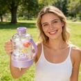 thumbnail image 2 of Multifunctional Transparent Water Bottle Ice Maker With Ice Tray 2 In 1 Iced Bottle With Handle Portable Iced Coffee Cup For Travel Gym Home, 2 of 9